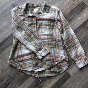 Distressed flannel